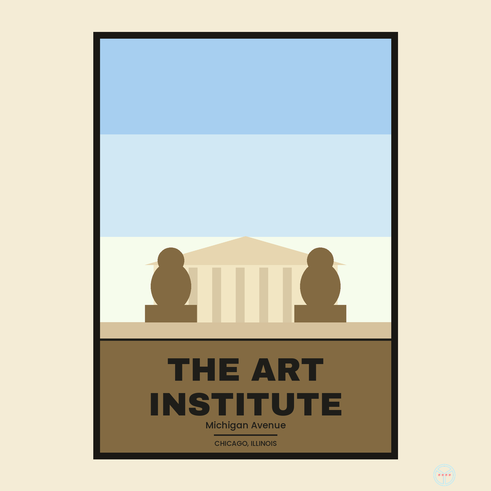 Art Institute Lions Travel Poster