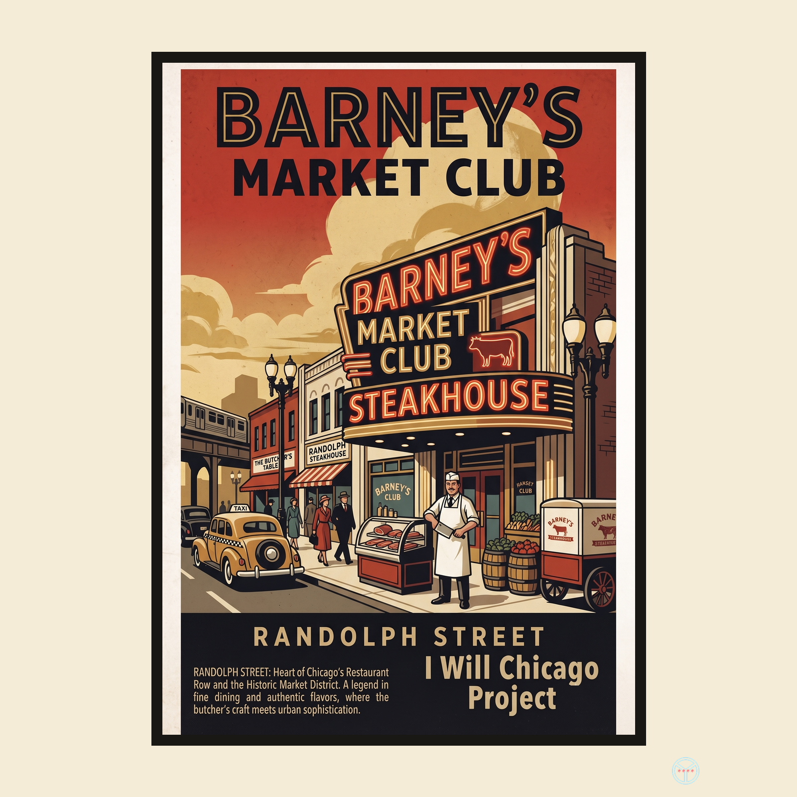 Barney's Market Club Travel Poster