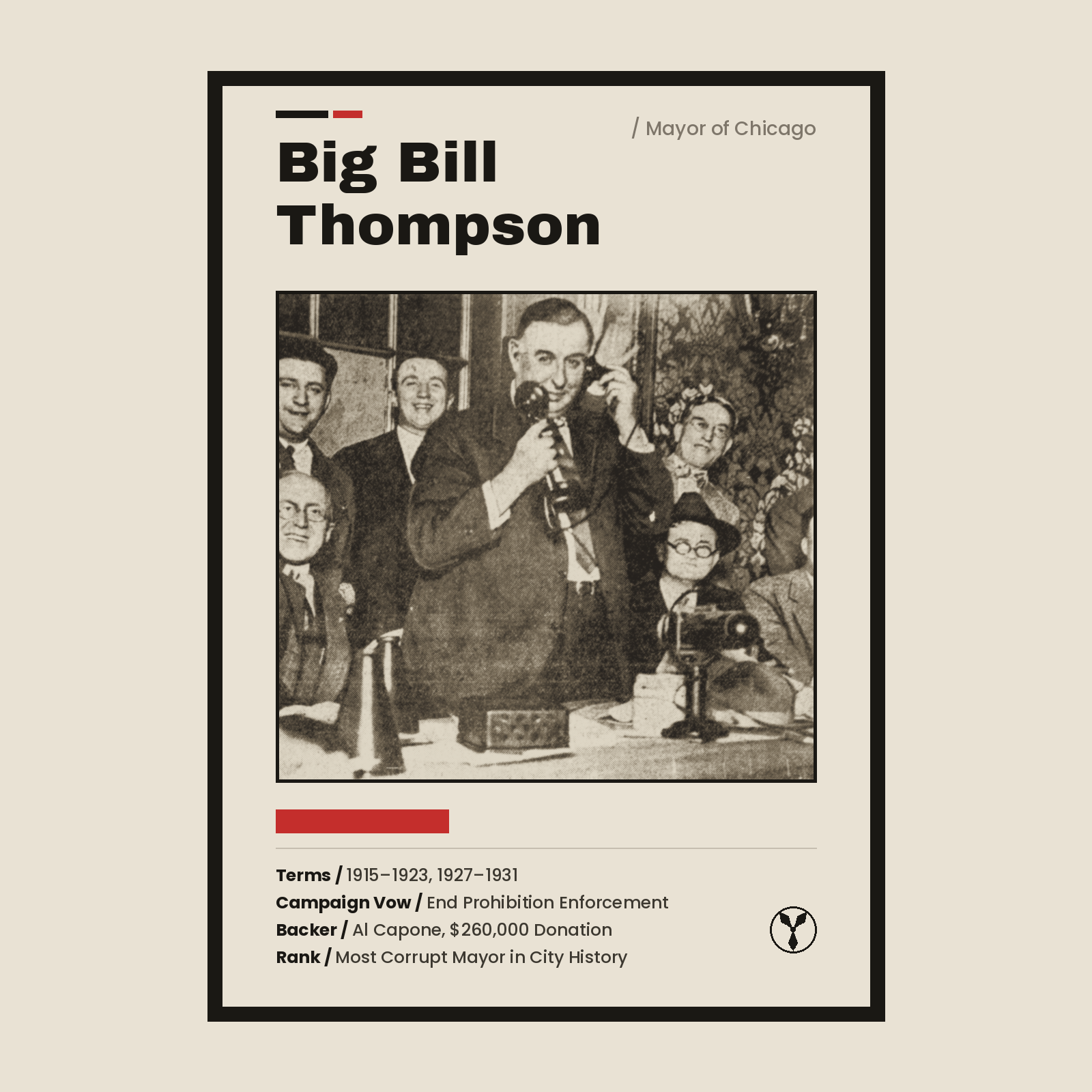 Big Bill Thompson — Mayor of Chicago print