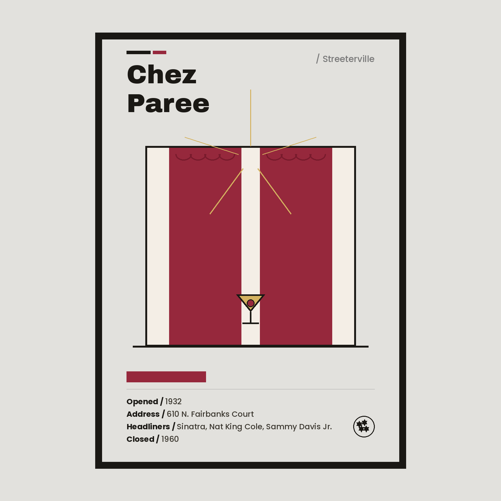 Chez Paree vintage Chicago history print