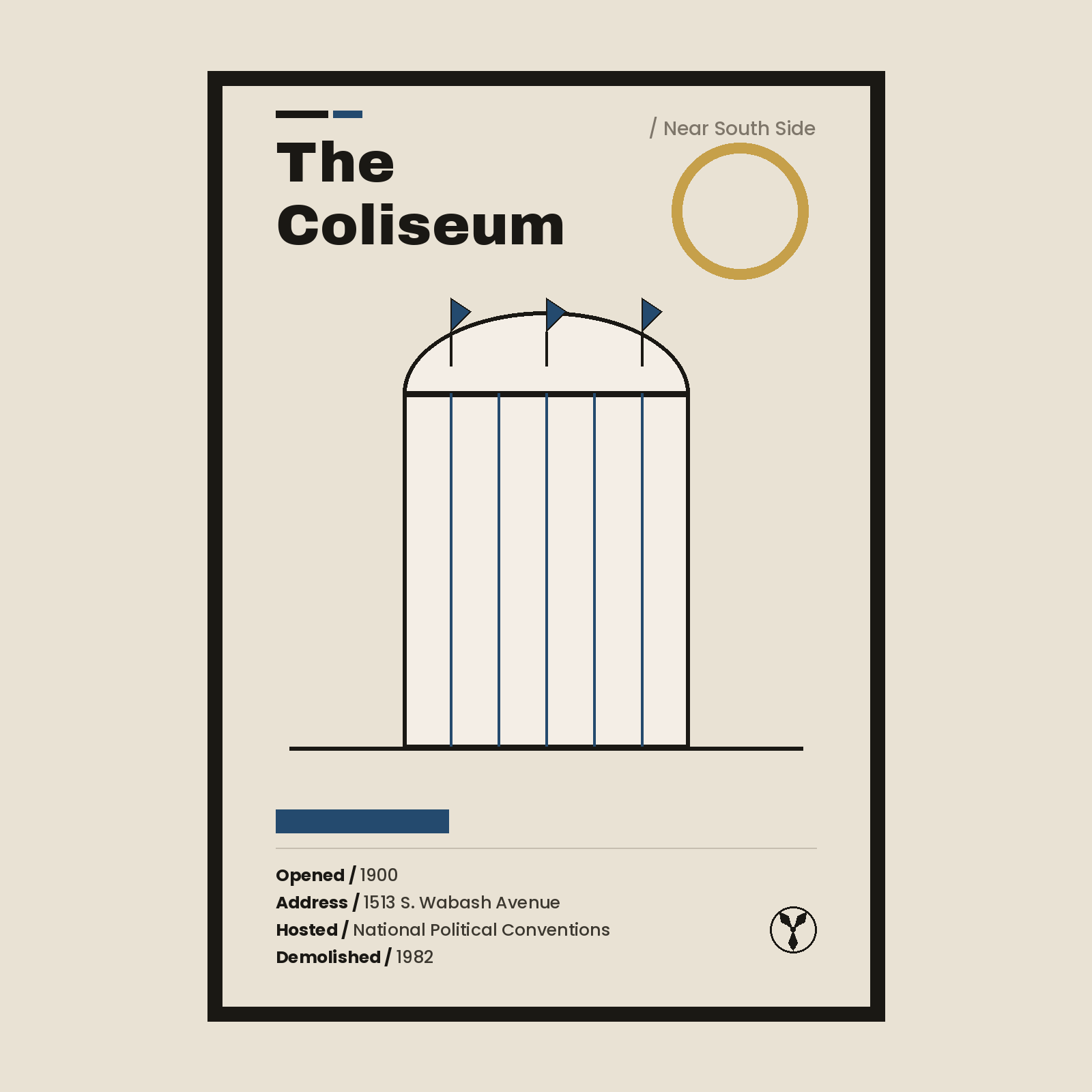 The Coliseum Chicago history art print