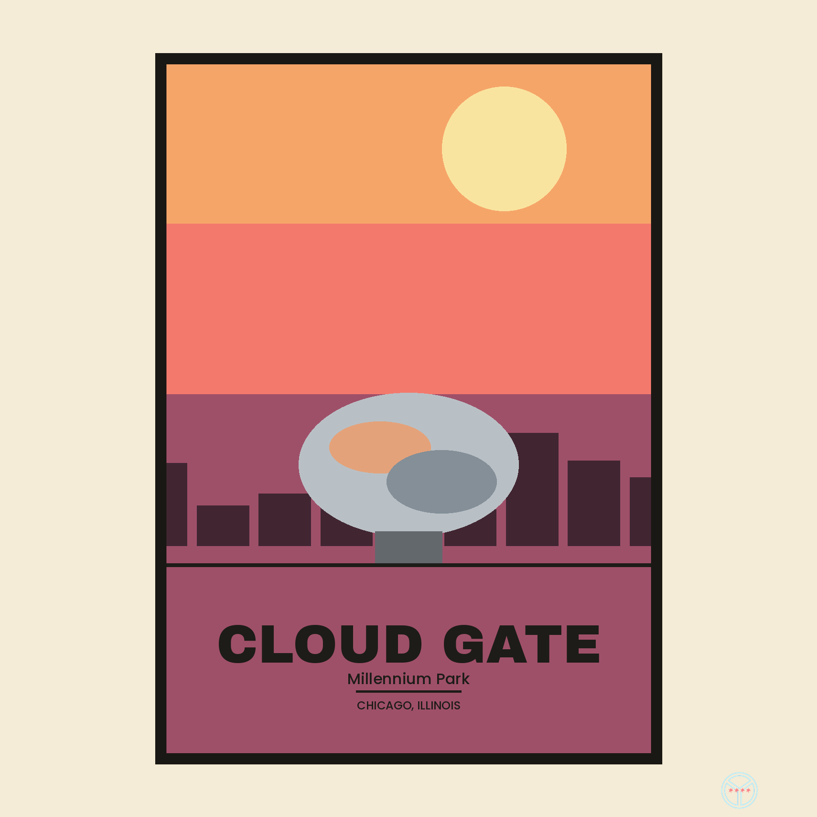 Cloud Gate Travel Poster