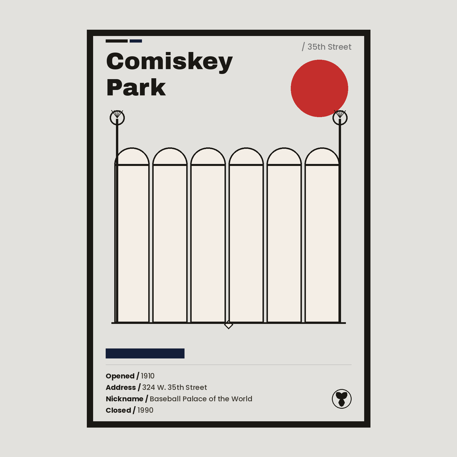 Comiskey Park Chicago history art print