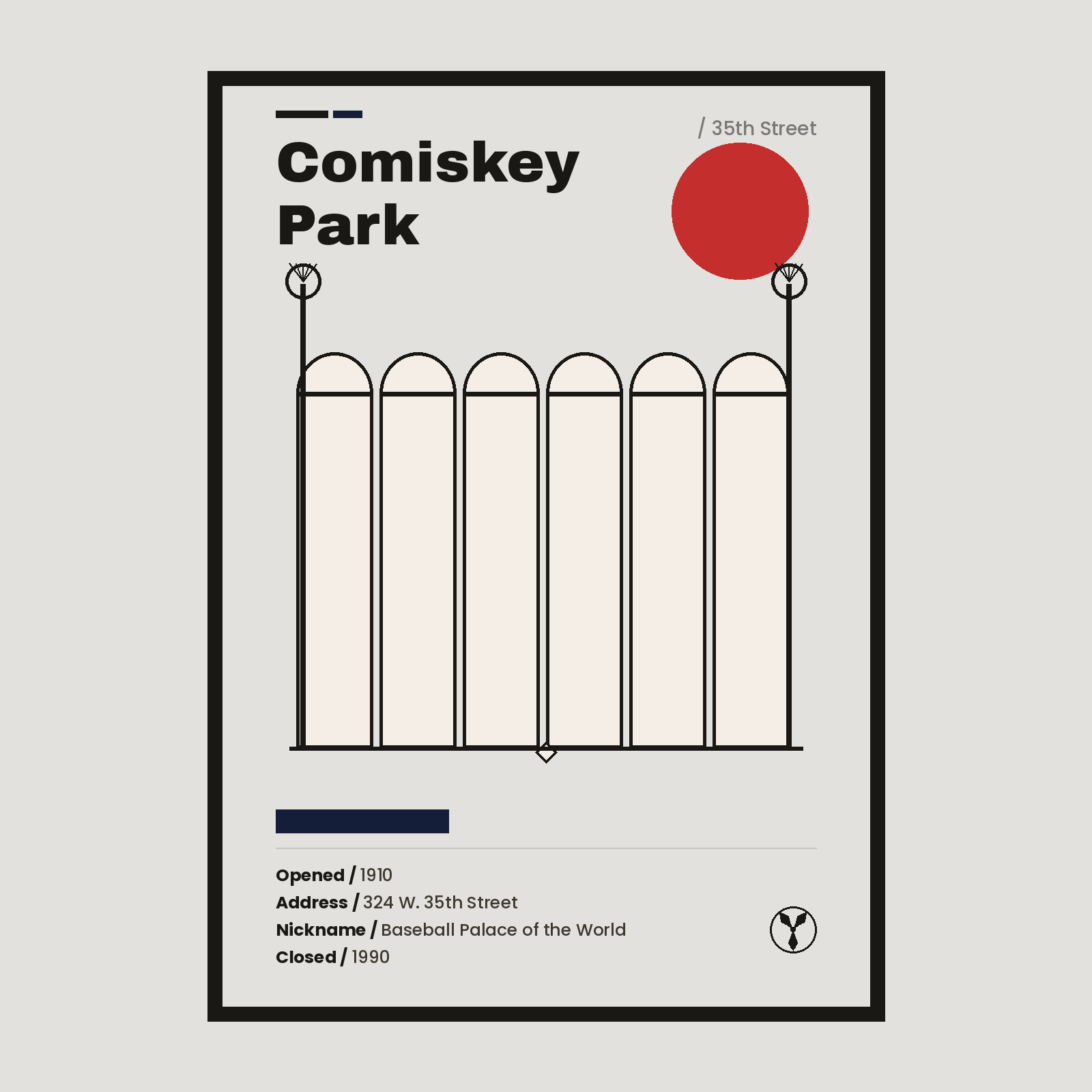 Comiskey Park Chicago history art print