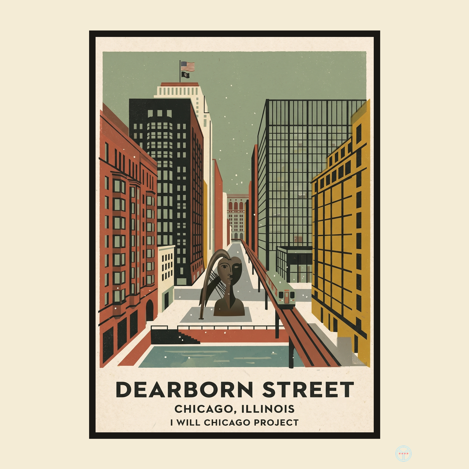 Dearborn Street Travel Poster