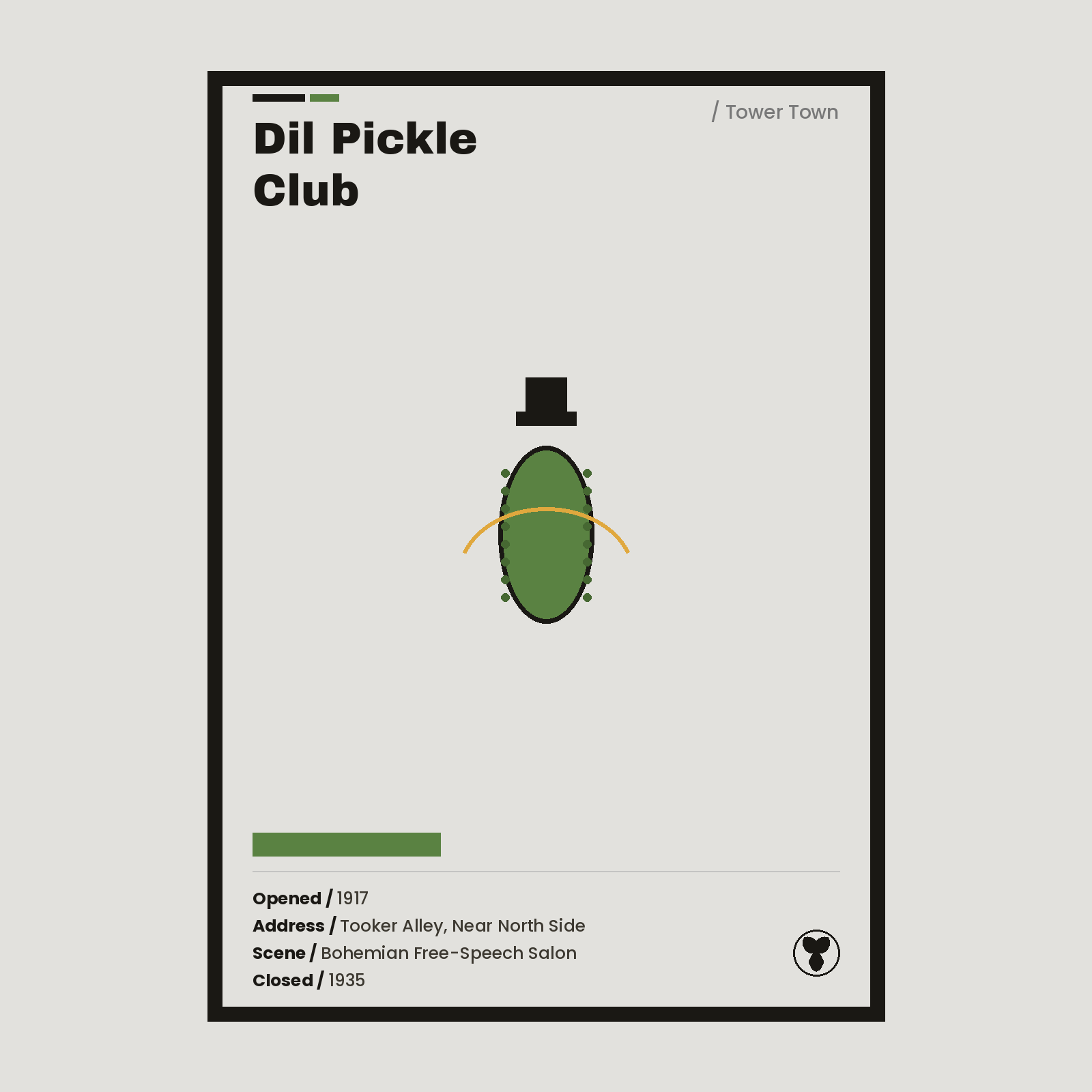 Dil Pickle Club Chicago history art print
