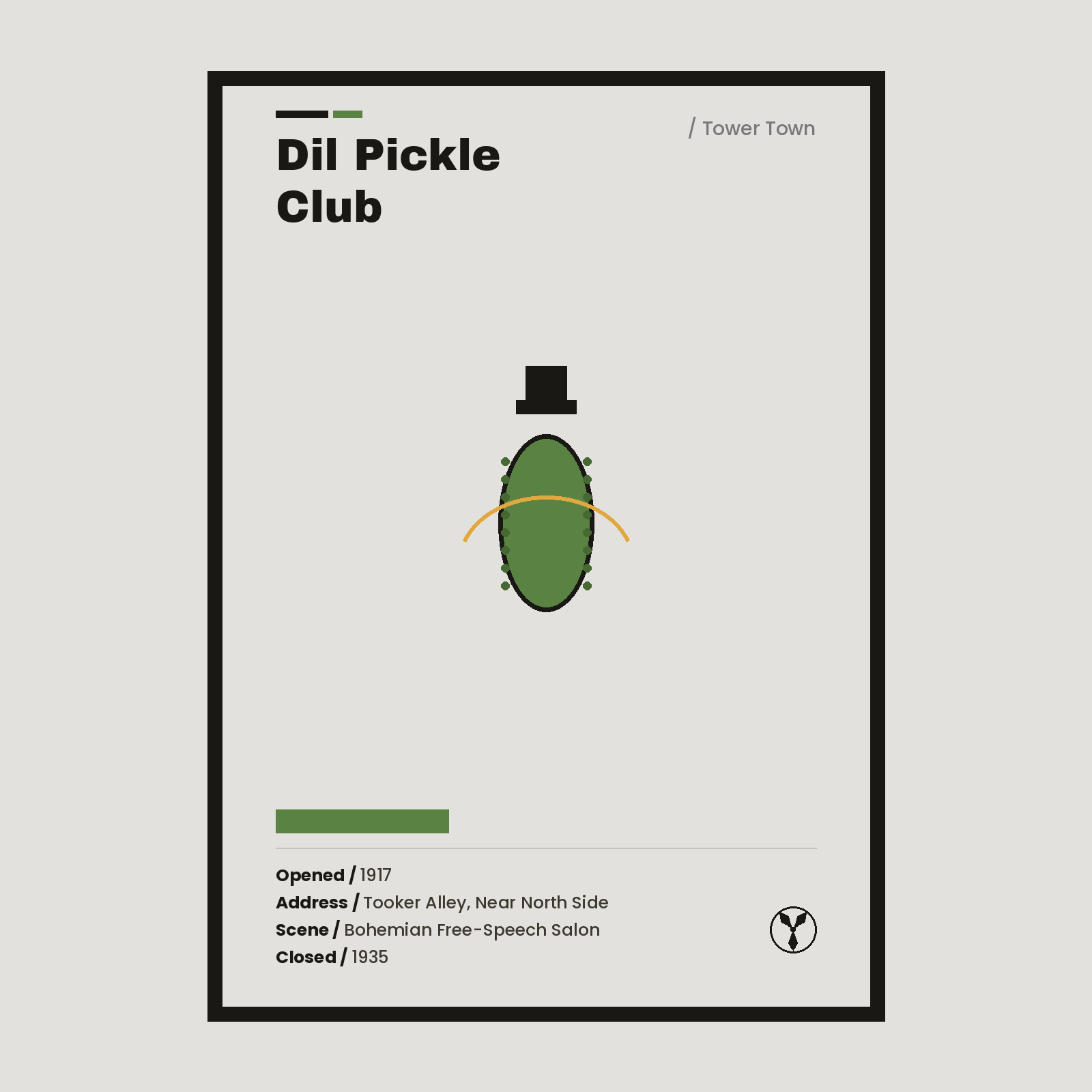Dil Pickle Club Chicago history art print