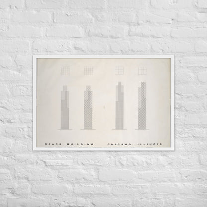 Sears Building Skidmore, Owings & Merrill (Architect) Drawing - Framed poster