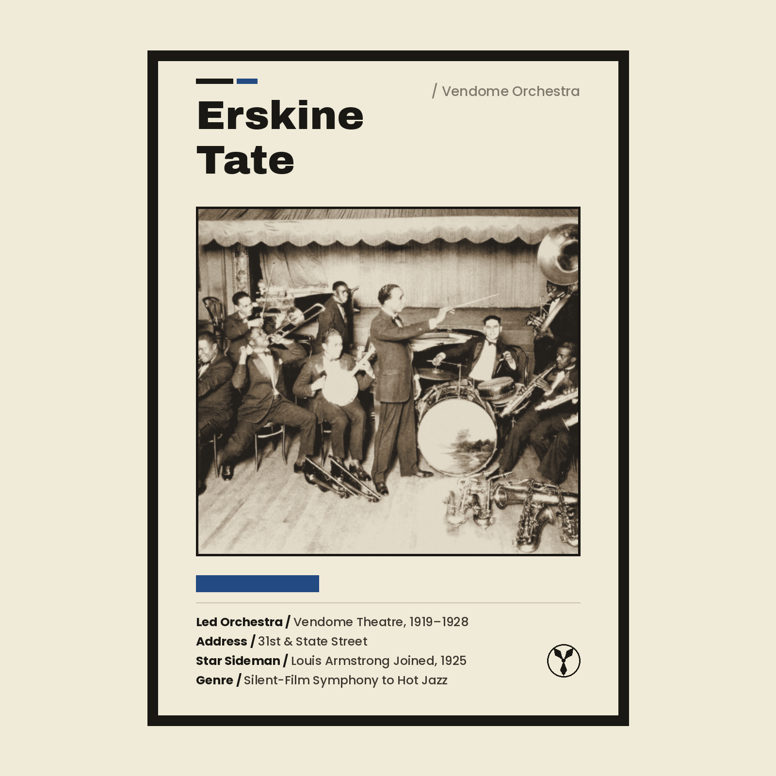 Erskine Tate vintage Chicago history print