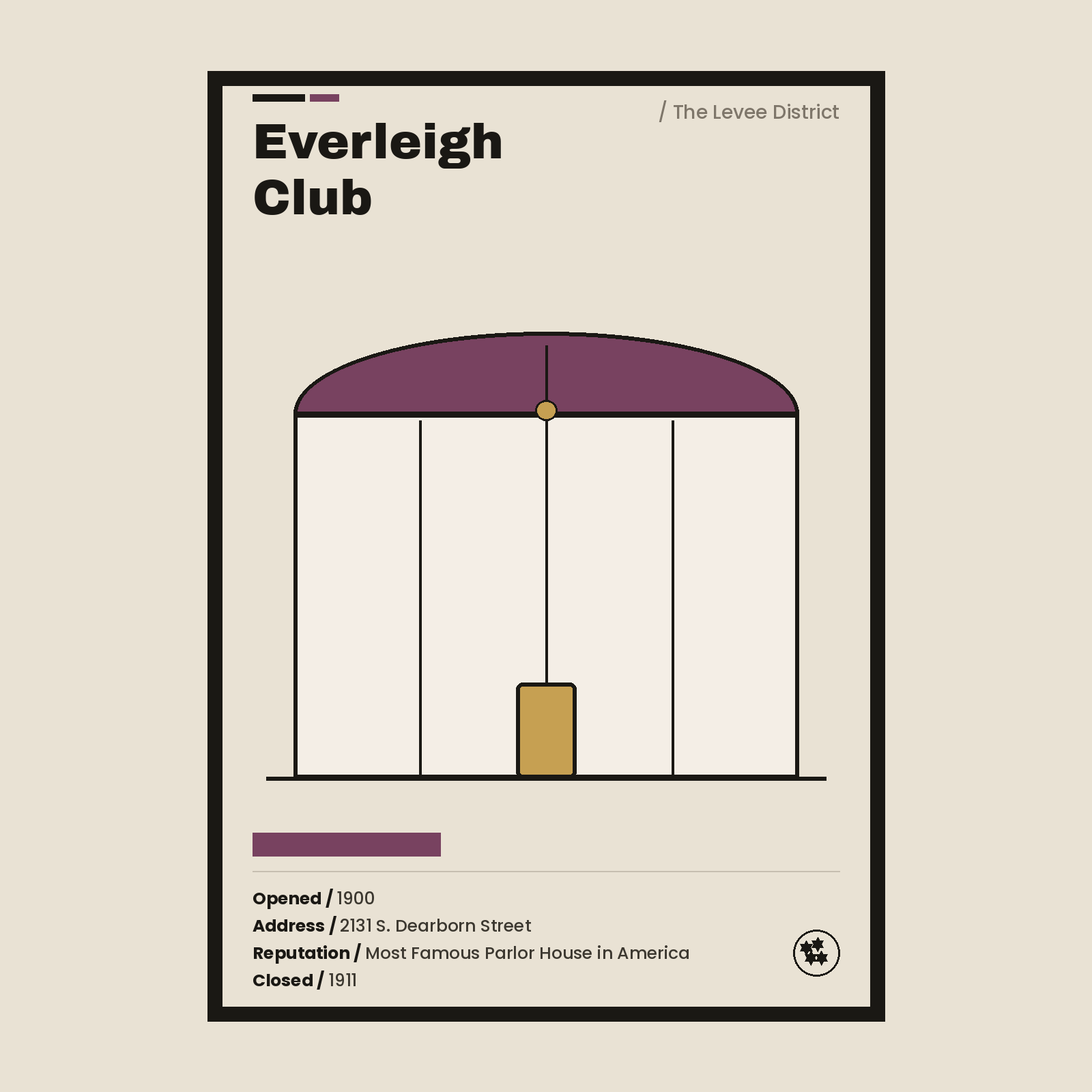 Everleigh Club Chicago history art print