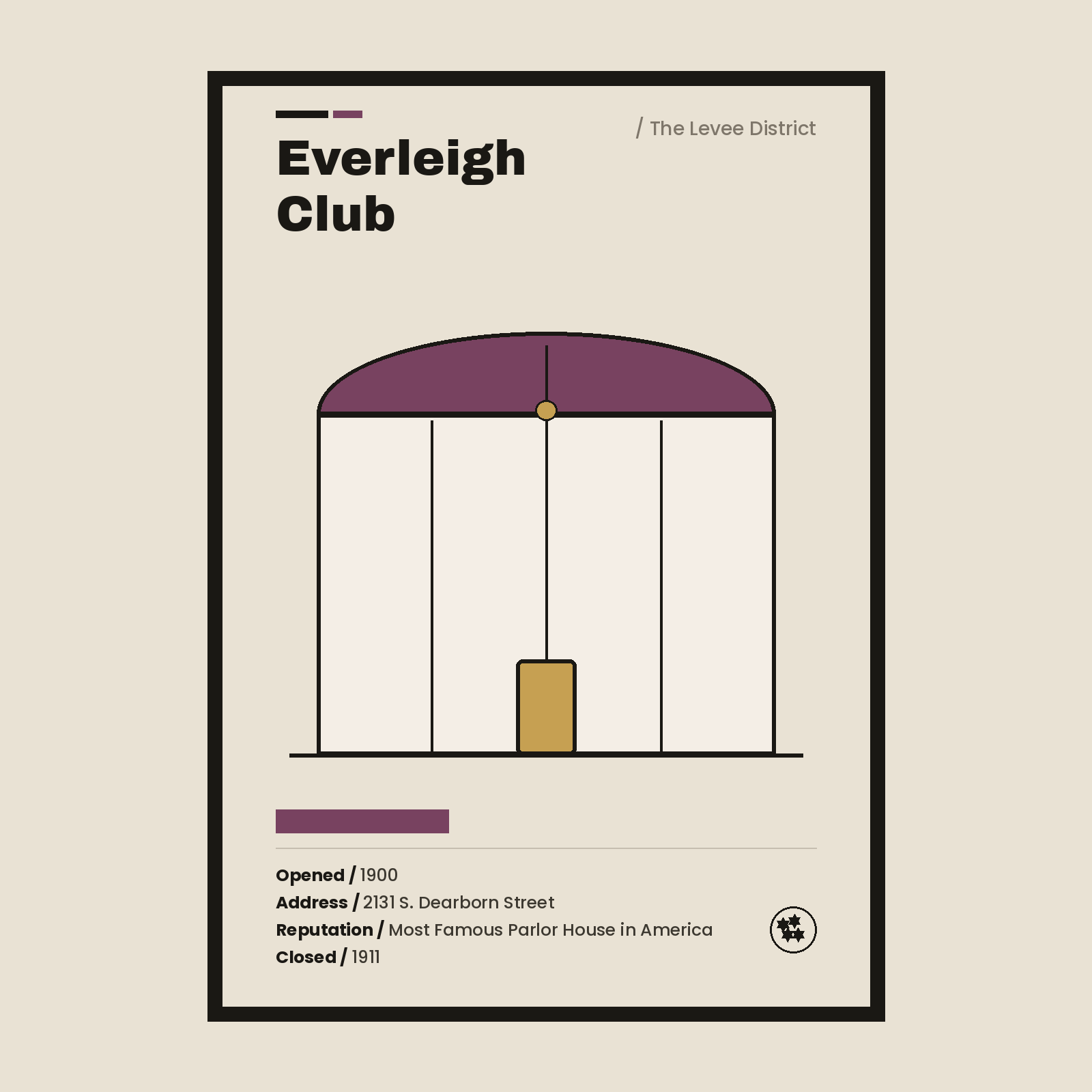 Everleigh Club Chicago history art print