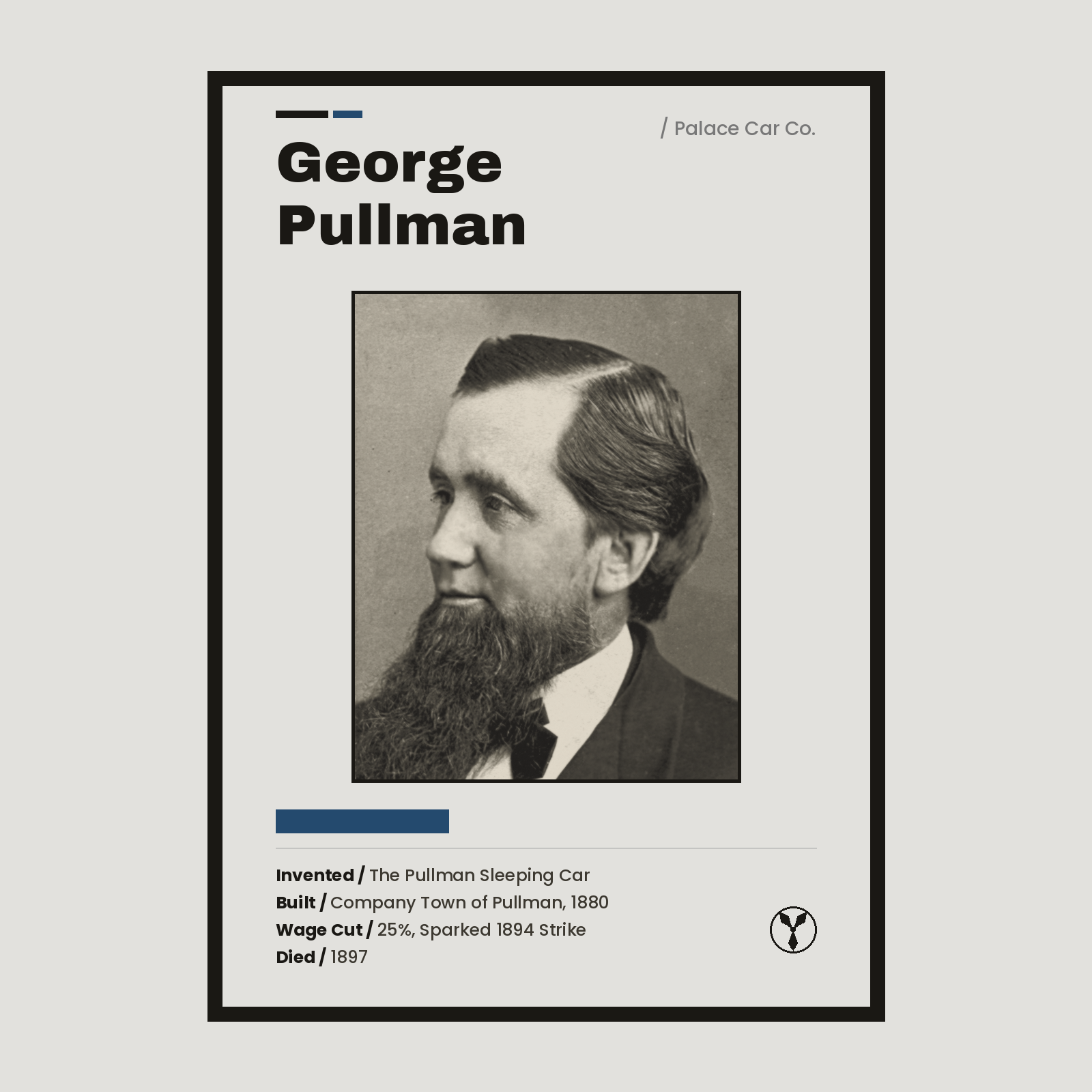 George Pullman — Palace Car Co. print