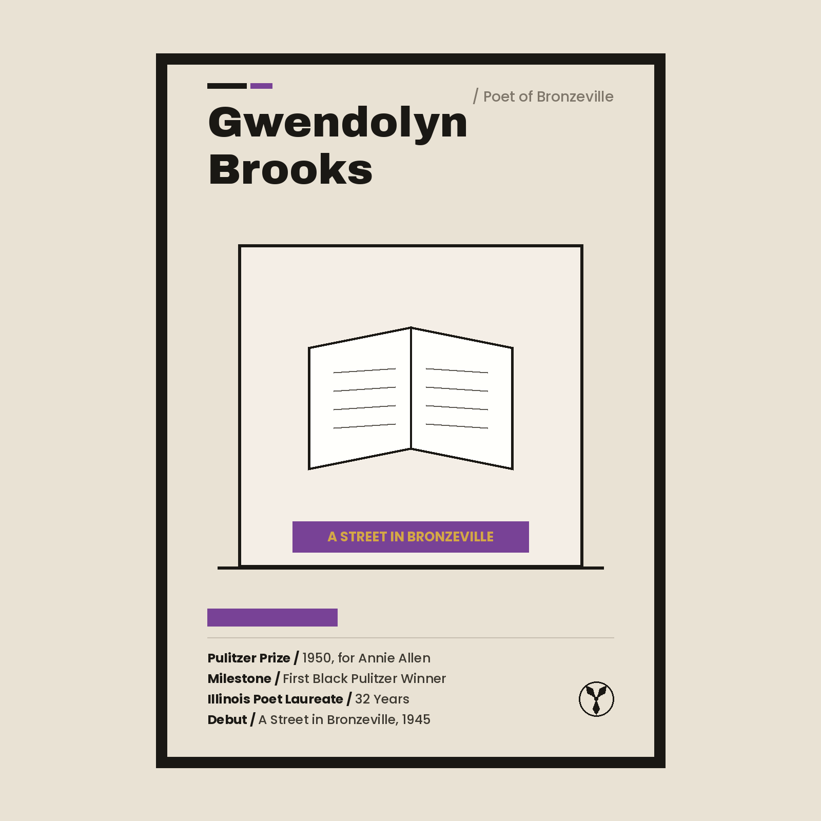 Gwendolyn Brooks — Poet of Bronzeville print
