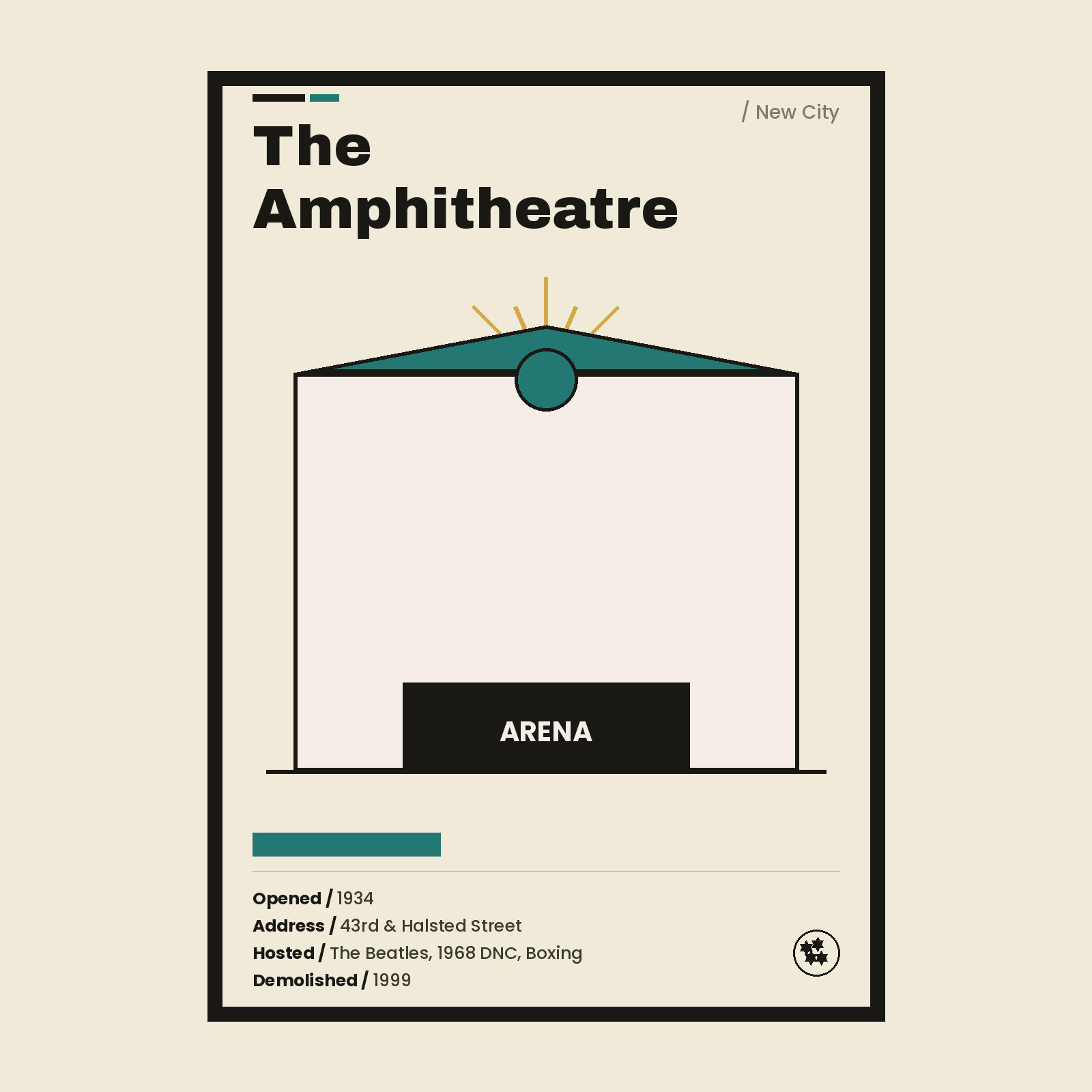 International Amphitheatre Chicago history art print