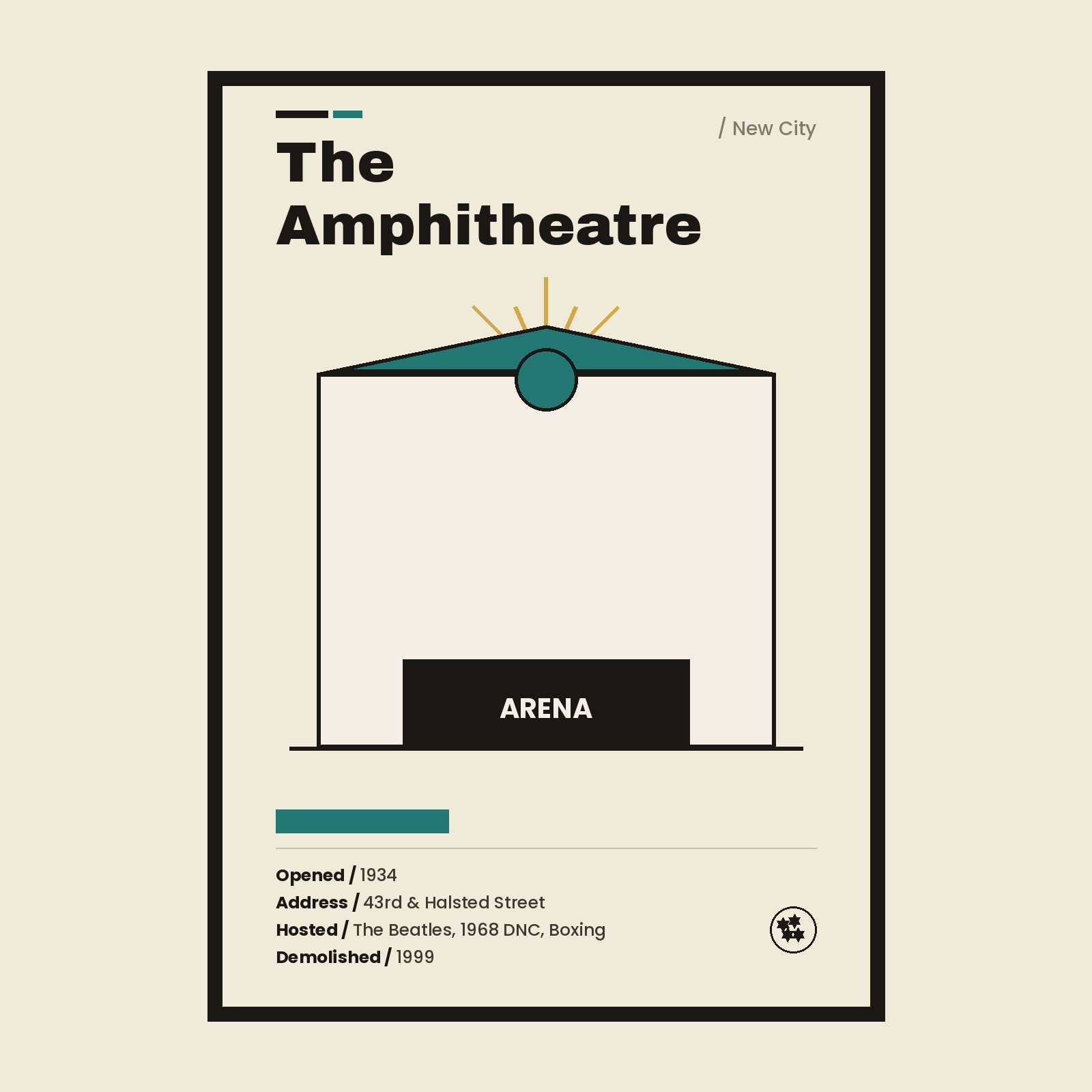 The Amphitheatre Chicago history art print