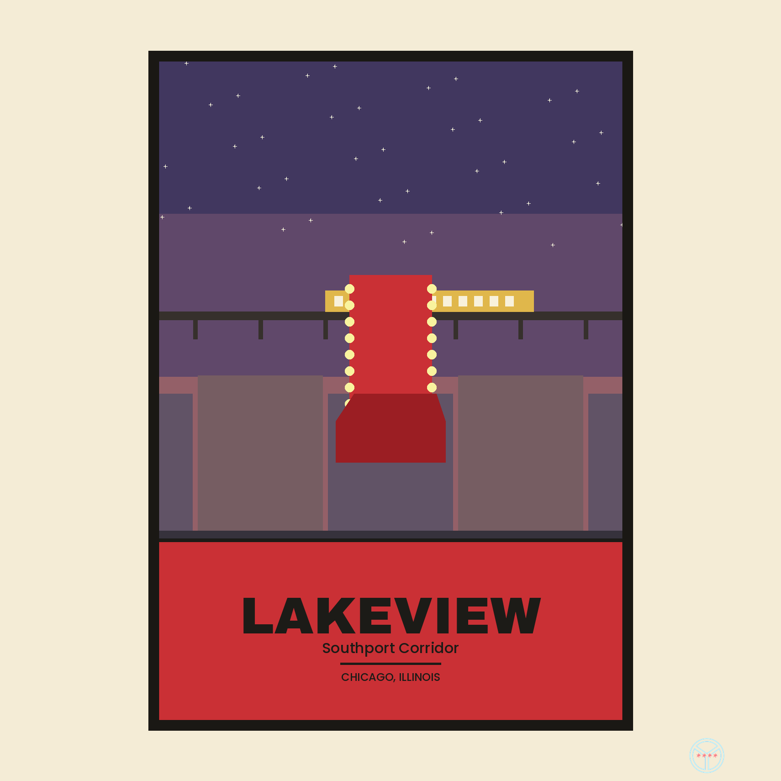 Lakeview Travel Poster