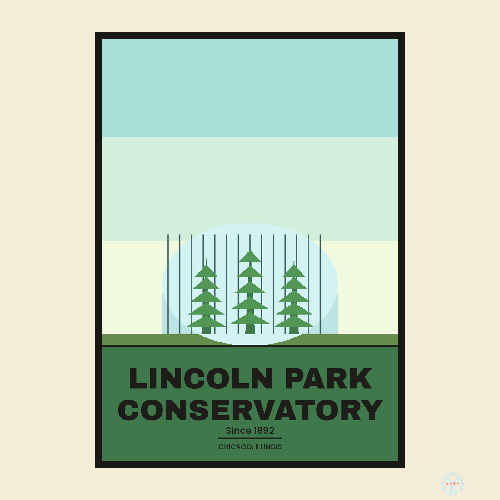 Lincoln Park Conservatory Travel Poster
