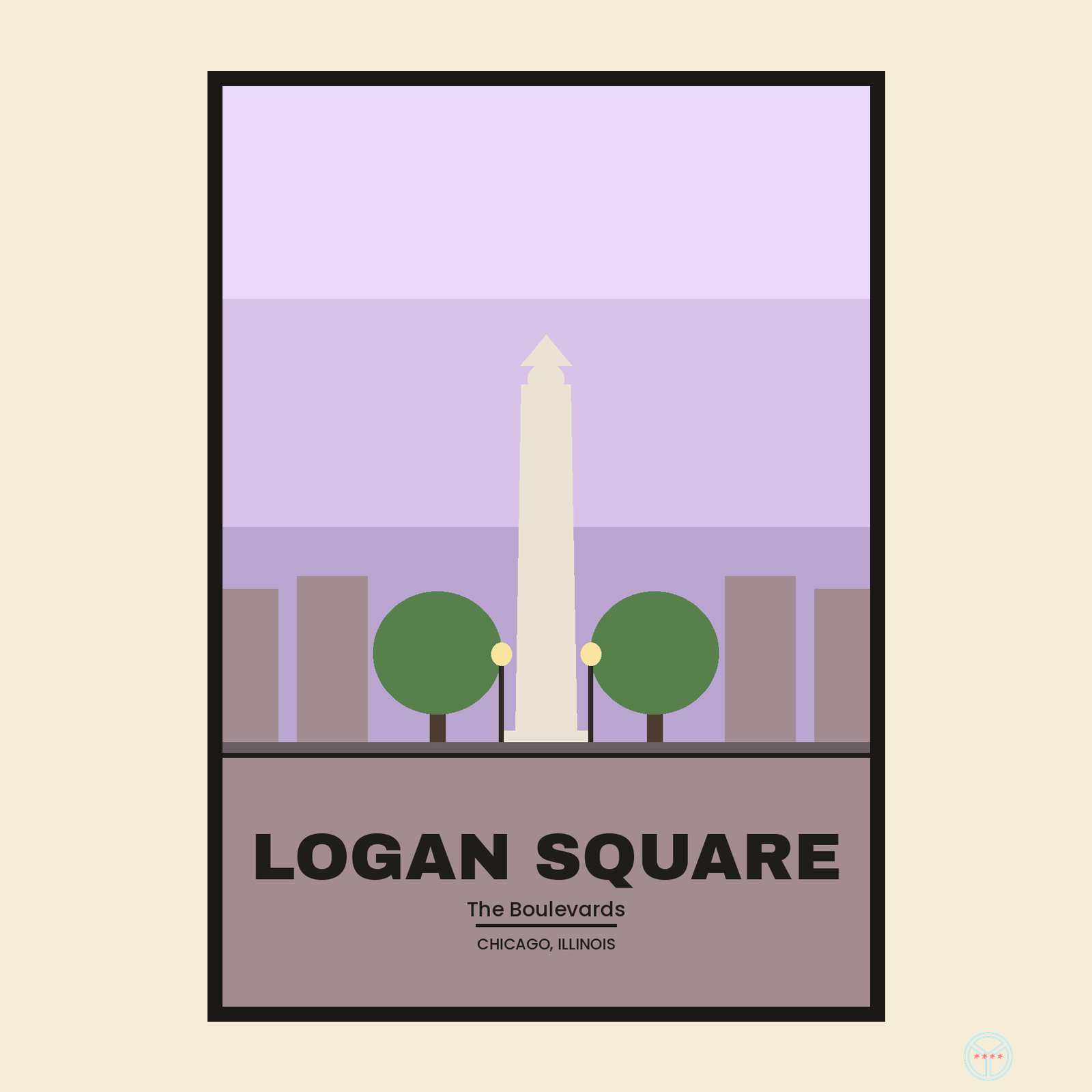 Logan Square Travel Poster