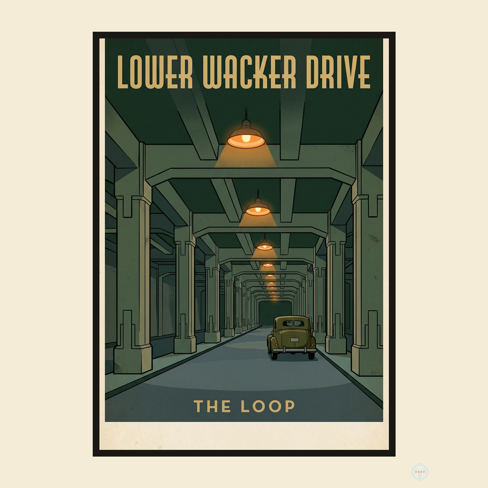Lower Wacker Drive Travel Poster