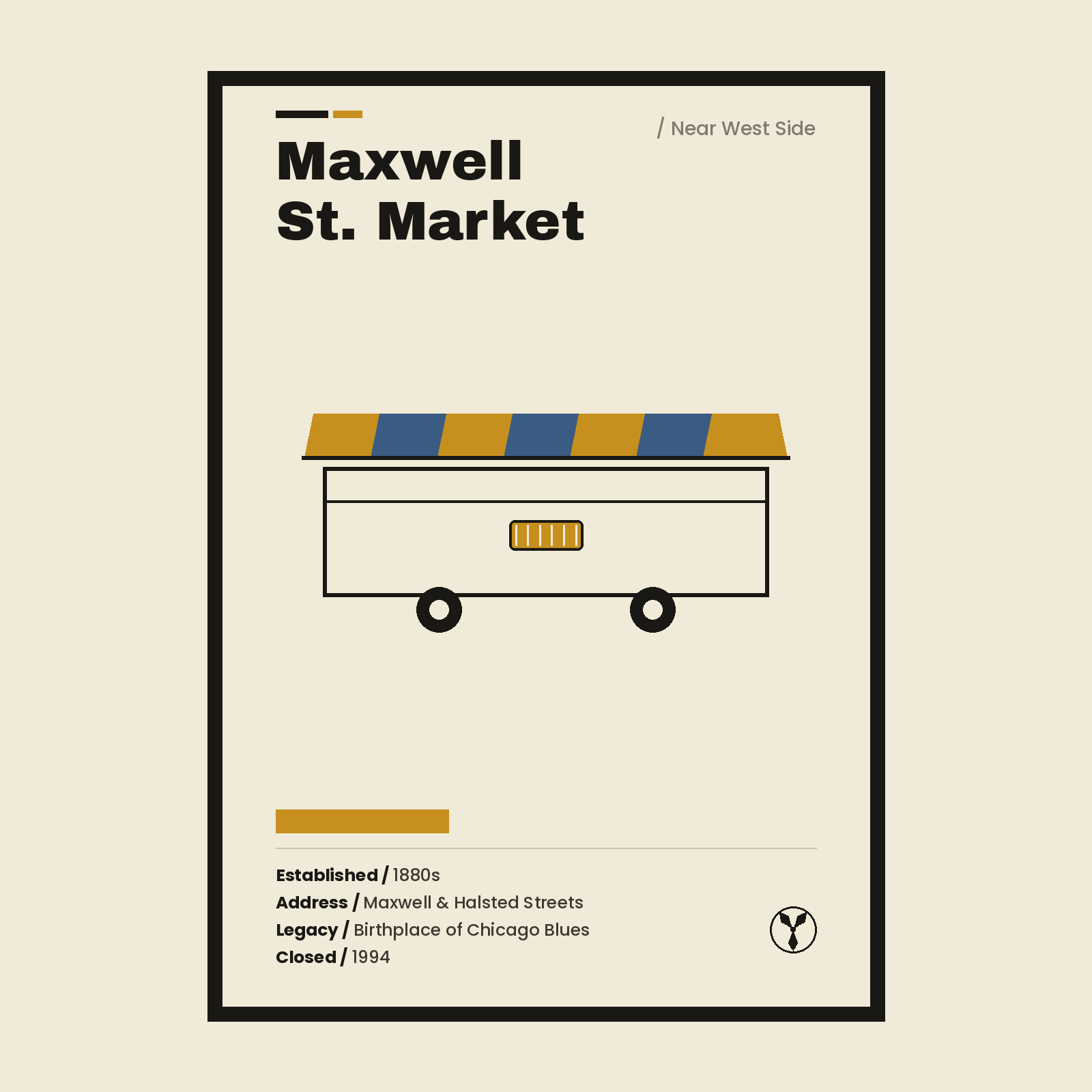 Maxwell Street Market Chicago history art print