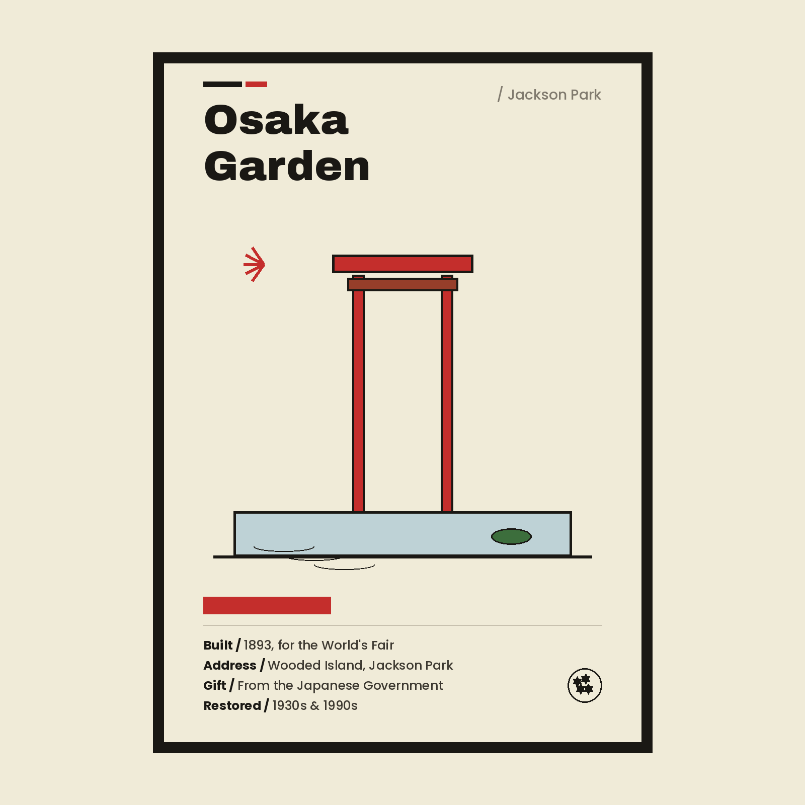 Osaka Garden Jackson Park Chicago history art print