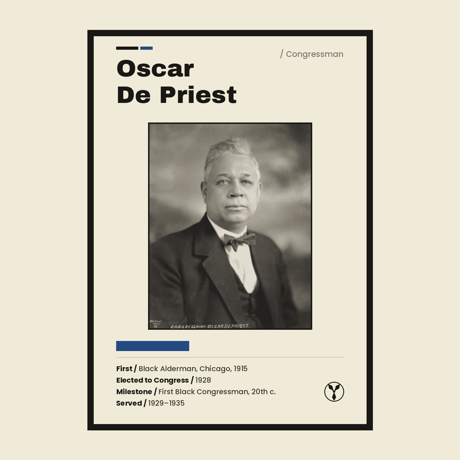 Oscar De Priest — Congressman print