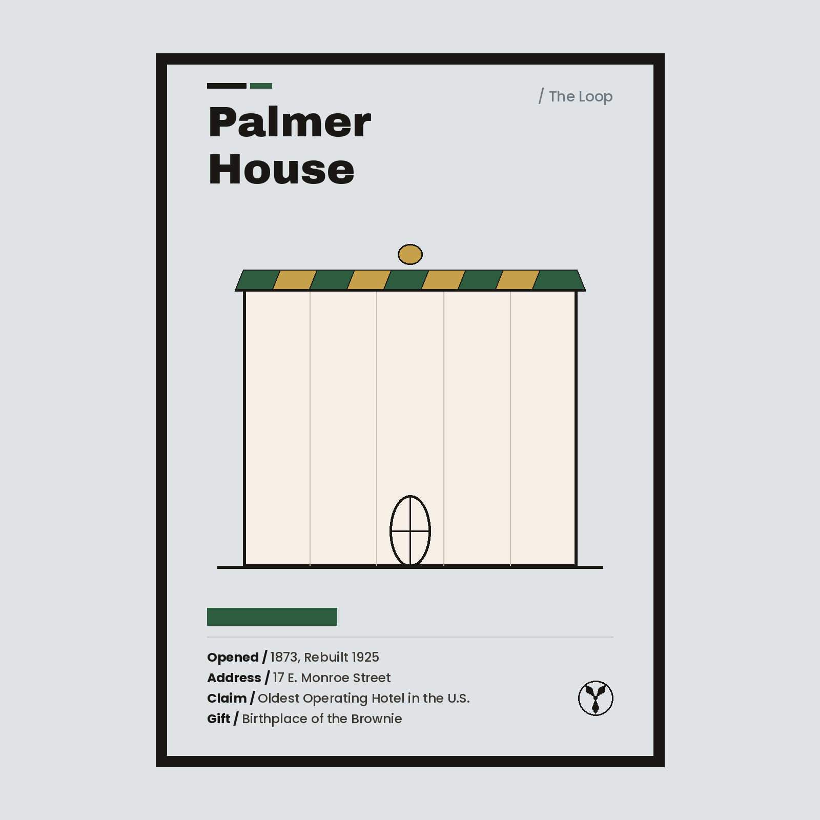 Palmer House Hotel Chicago history art print