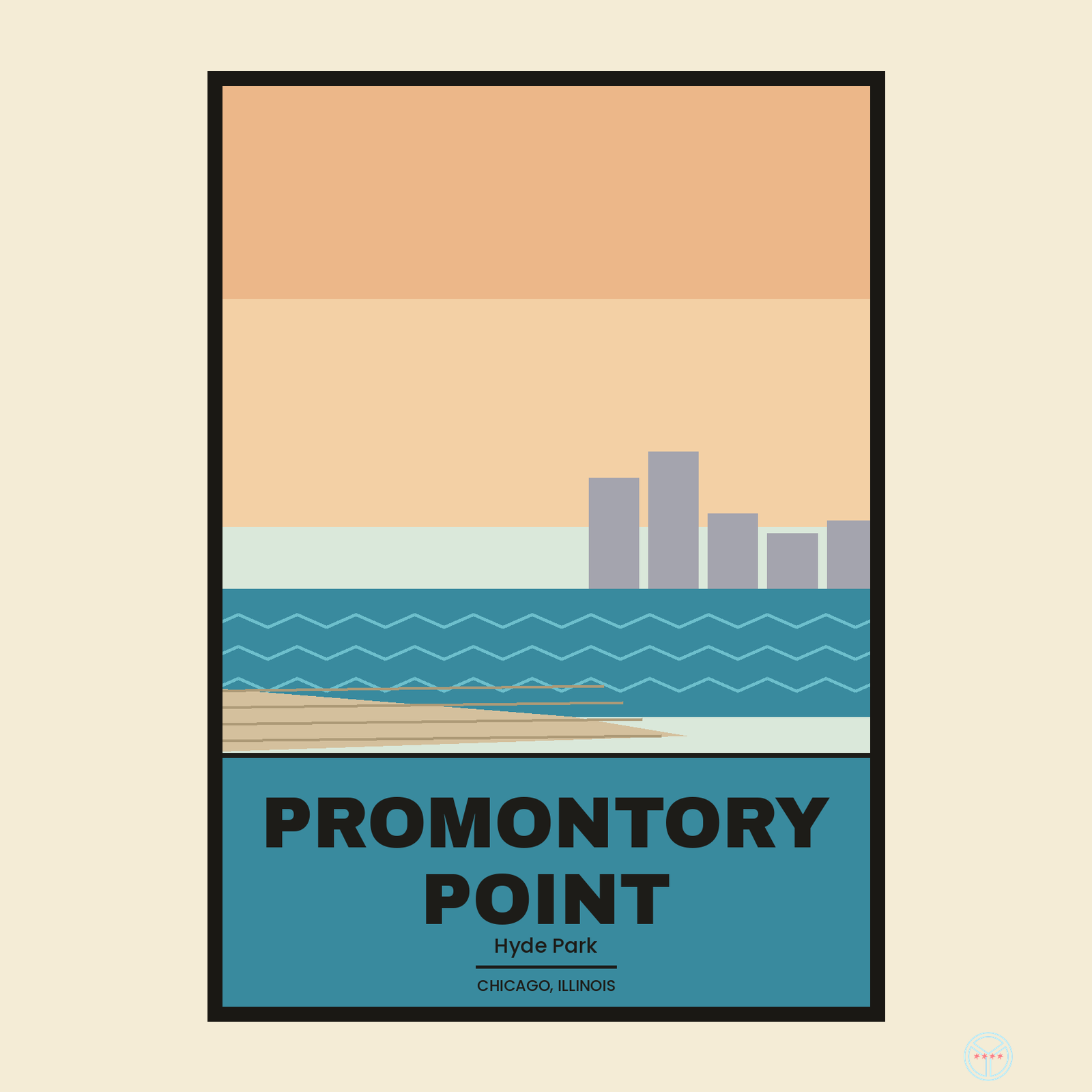 Promontory Point Travel Poster