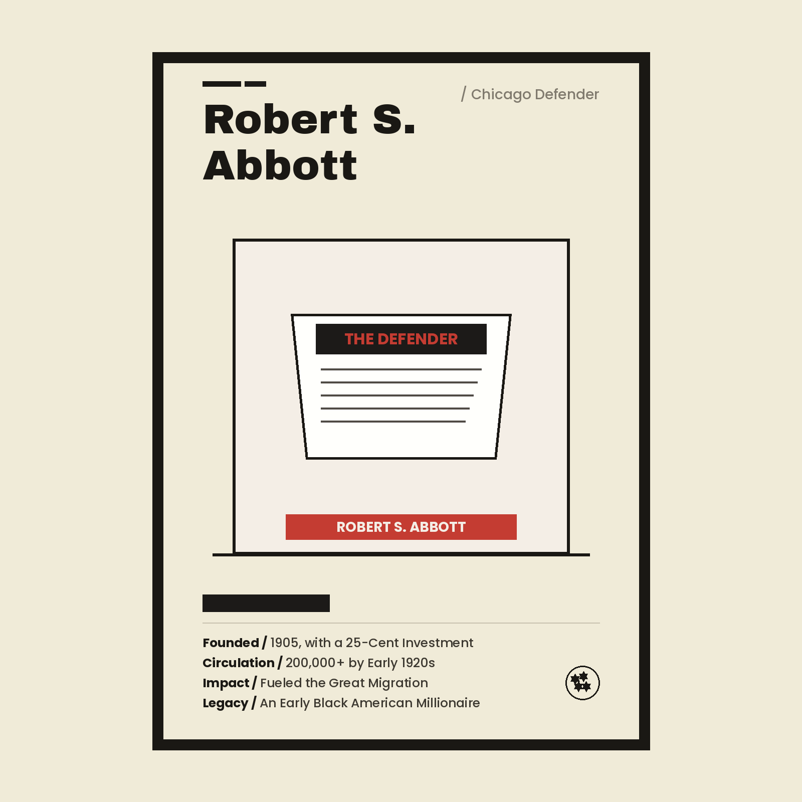 Robert S. Abbott — Chicago Defender print