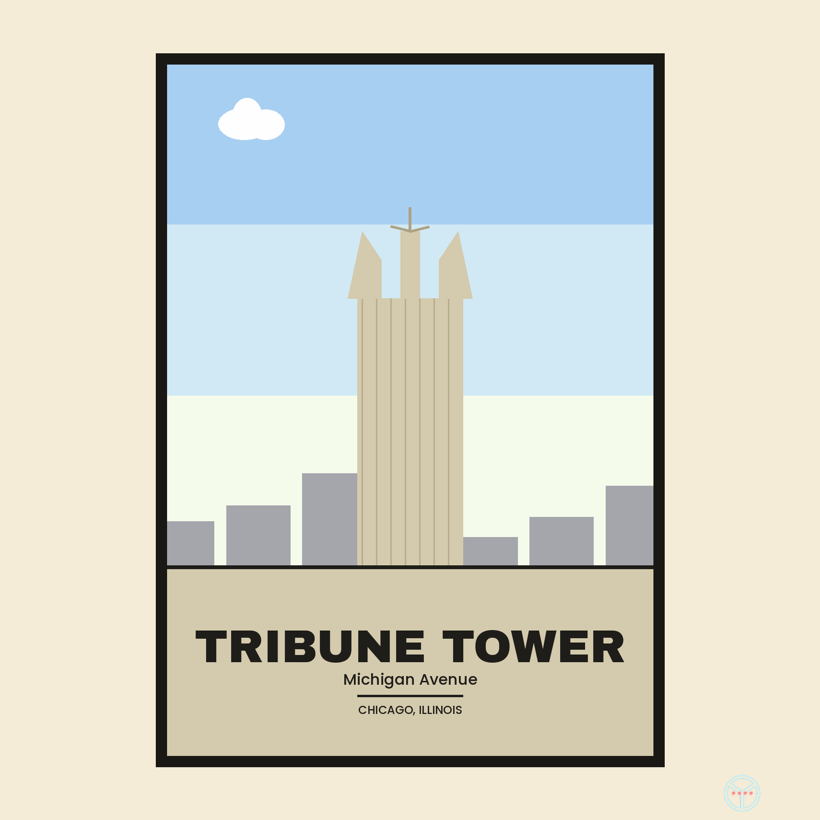 Tribune Tower Travel Poster