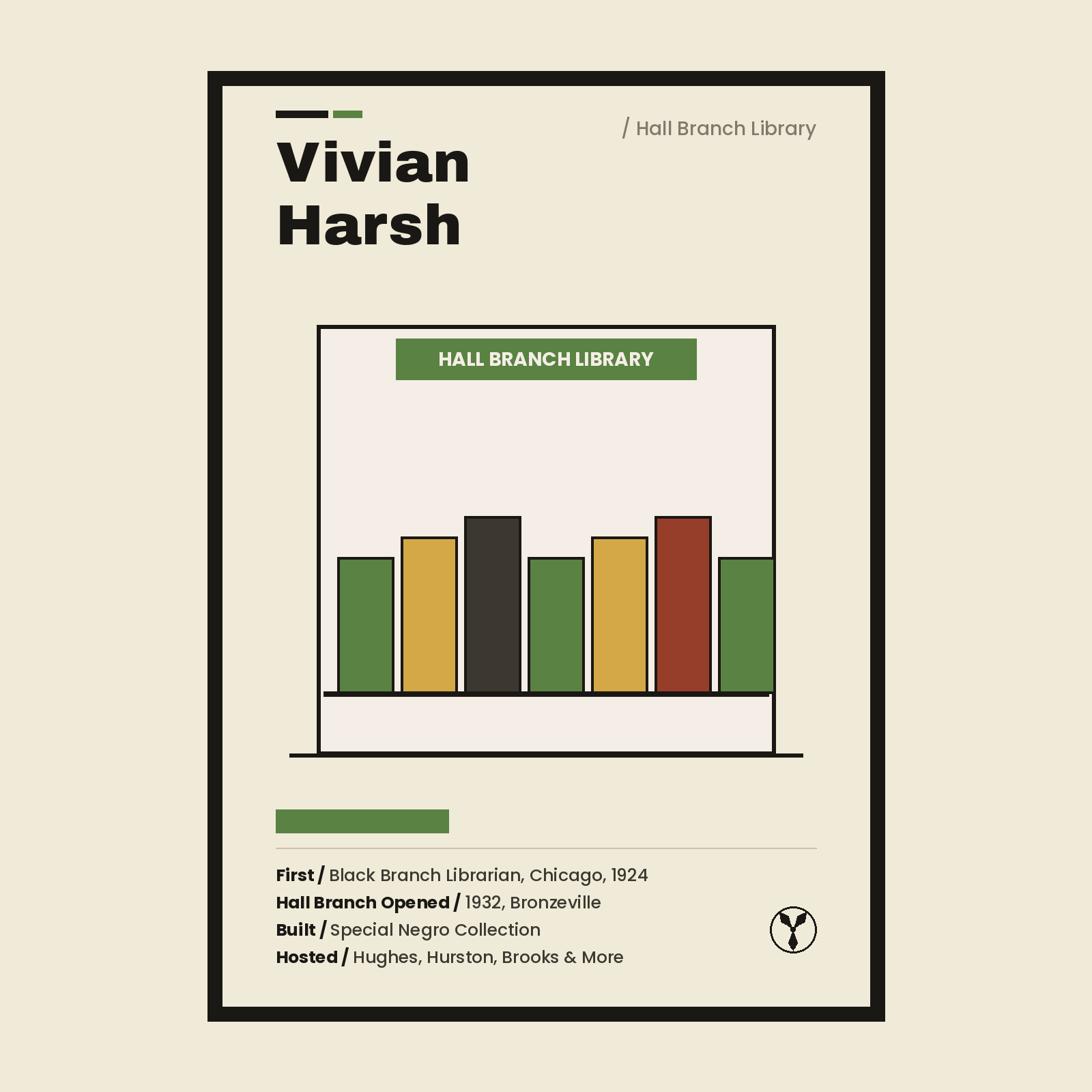 Vivian Harsh — Hall Branch Library print