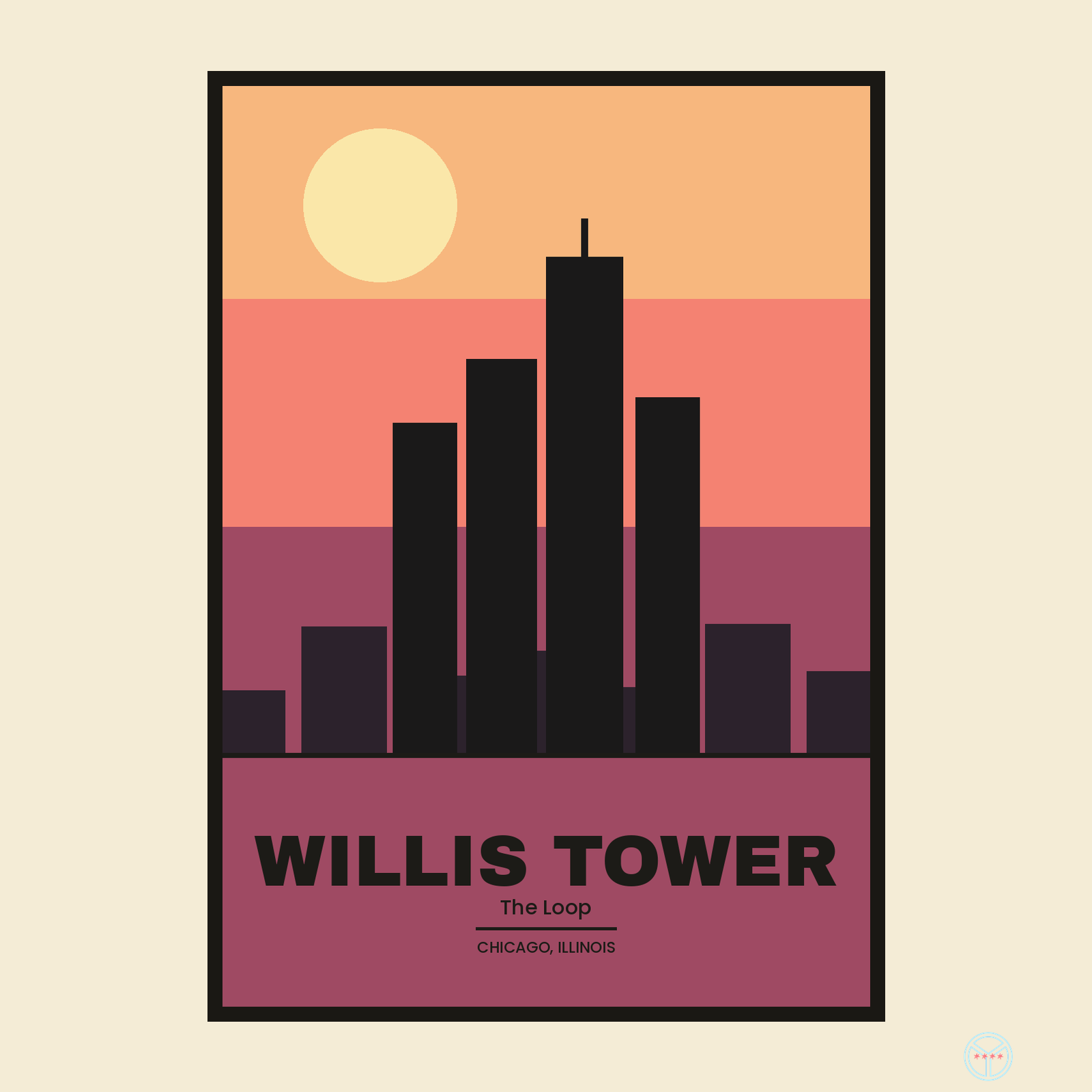 Willis Tower Travel Poster