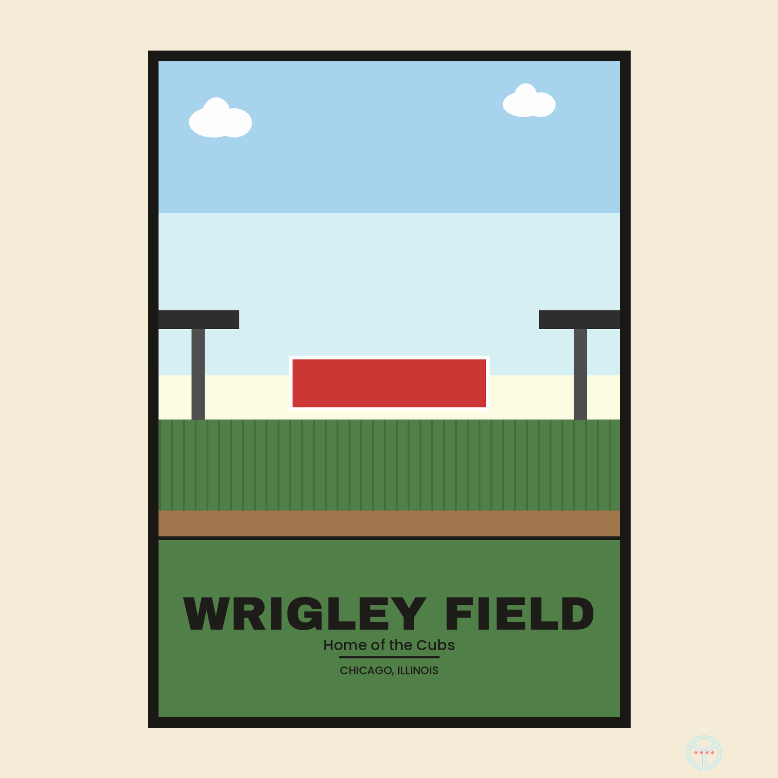 Wrigley Field Travel Poster