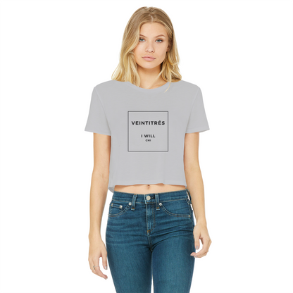 23 Classic Women's Cropped Raw Edge T-Shirt