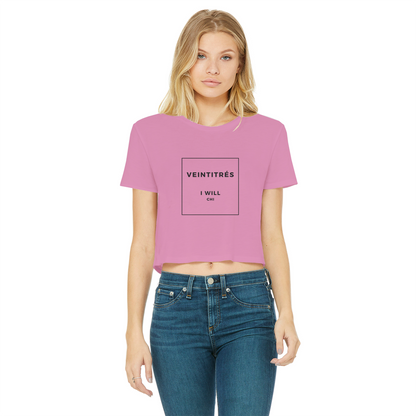 23 Classic Women's Cropped Raw Edge T-Shirt