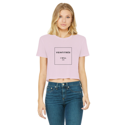 23 Classic Women's Cropped Raw Edge T-Shirt