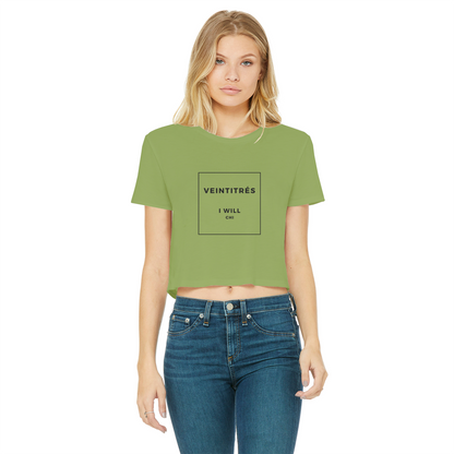 23 Classic Women's Cropped Raw Edge T-Shirt