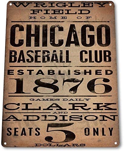 Chicago Baseball Club Vintage Sign
