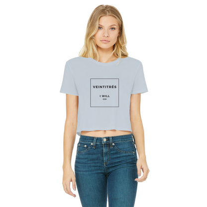 23 Classic Women's Cropped Raw Edge T-Shirt