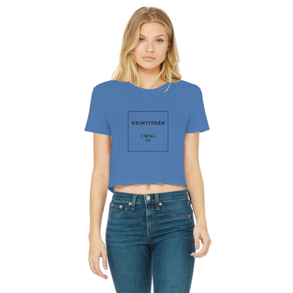 23 Classic Women's Cropped Raw Edge T-Shirt