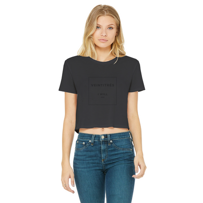 23 Classic Women's Cropped Raw Edge T-Shirt