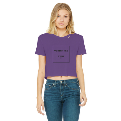 23 Classic Women's Cropped Raw Edge T-Shirt