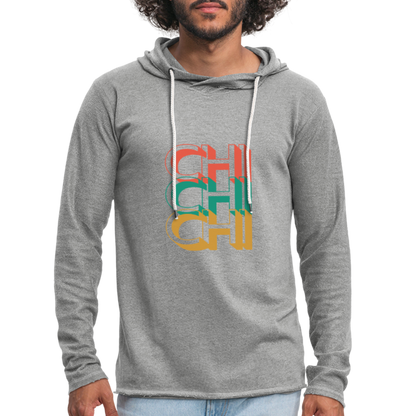 Tri Chi - Unisex Lightweight Terry Hoodie - heather gray