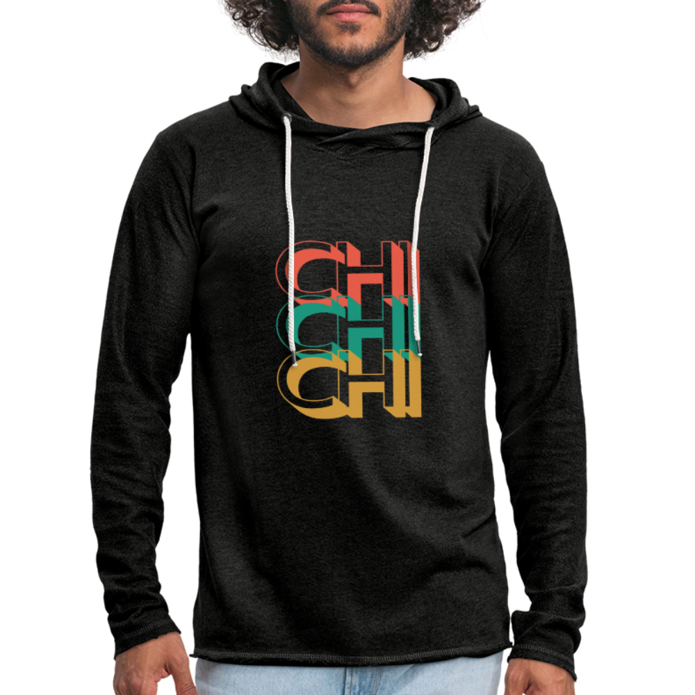 Tri Chi - Unisex Lightweight Terry Hoodie - charcoal gray